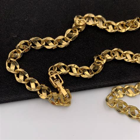 vintage givenchy gold chain necklace